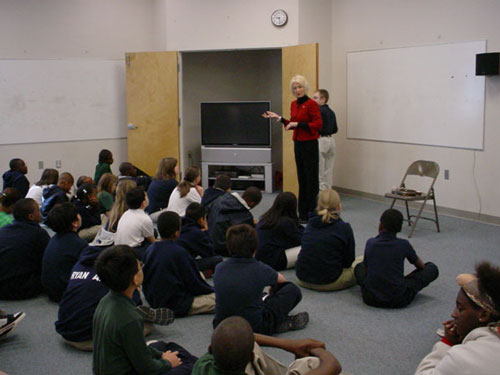 Rep. Jane Smith tells Waller Elementary Fifth-graders