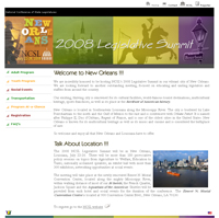 2008 NCSL New Orleans Legislative Summit (SITE NO LONGER ACTIVE)