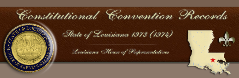 Records of the LA Constitutional Convention of 1973 Convention Transcripts